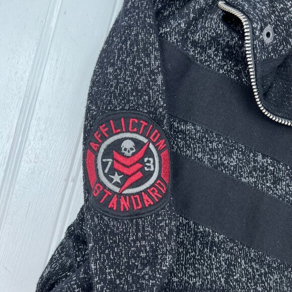 Affliction Black Premium Mens Zip-Up Jacket Size M - Picture 3 of 8